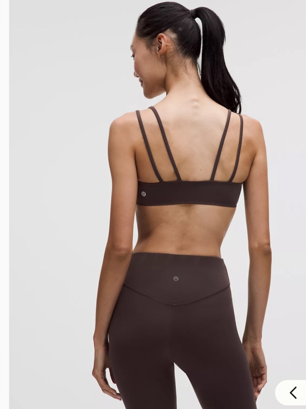 Lululemon Like a Cloud Bra B/C Medium Sequoia Brown Strappy Back S 10 - Picture 2 of 4